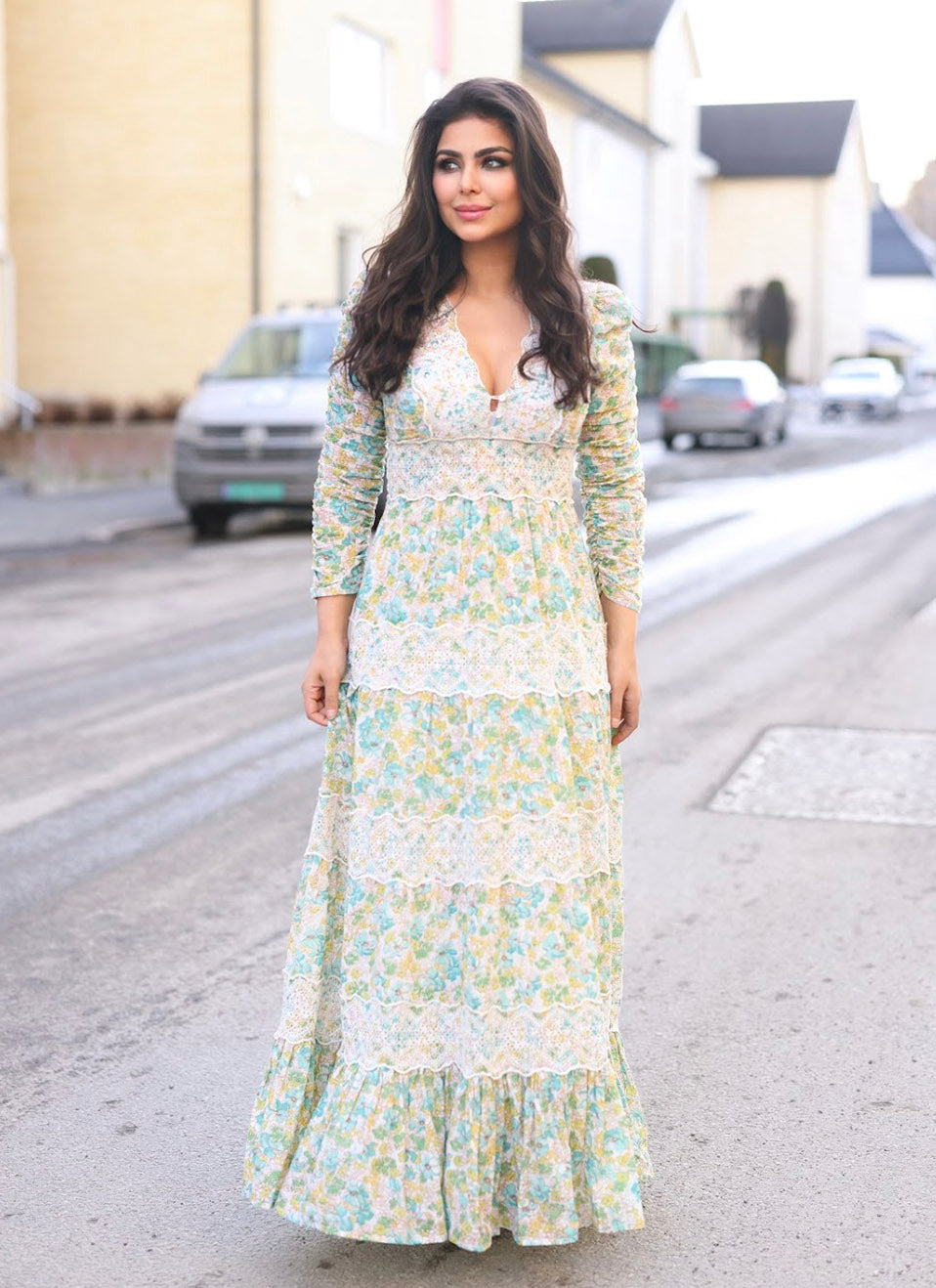 Bytimo - Cotton Slub Maxi Dress - Anemone Fields