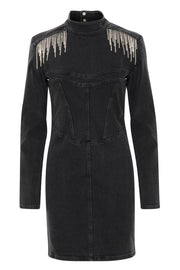 FrillyGZ Short Dress - Washed Black