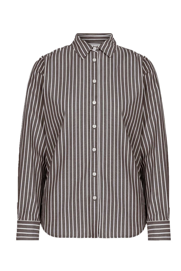 Fritilia Shirt - Dark Brown Stripe