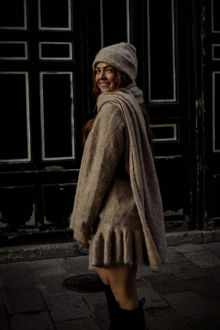 Boxy XL Scarf - Beige Melange