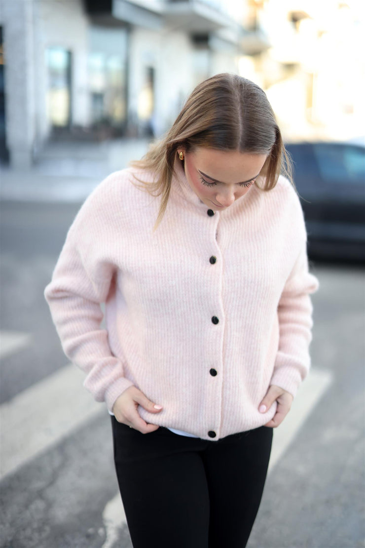Alphagz Short Cardigan - Rose Grey Melange