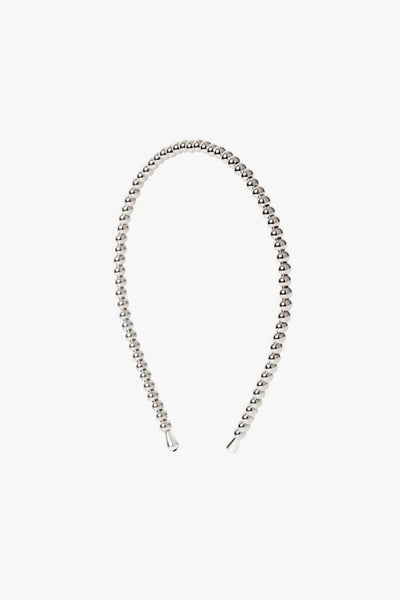 Beaded Chrome Slim Hair - Silver