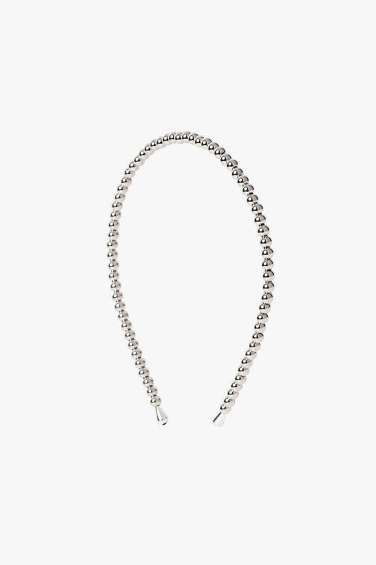 Beaded Chrome Slim Hair - Silver