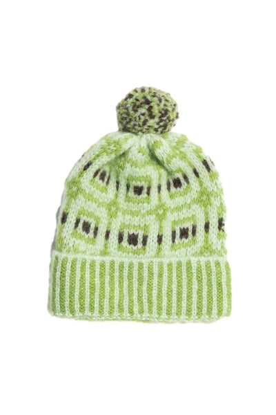 Norwegian Wool Beanie - Green Mix