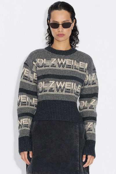 Ski Cropped Crew - Dark Grey