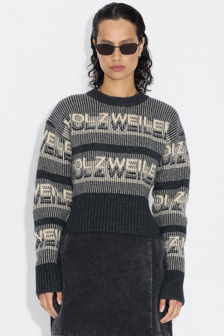 Ski Cropped Crew - Dark Grey