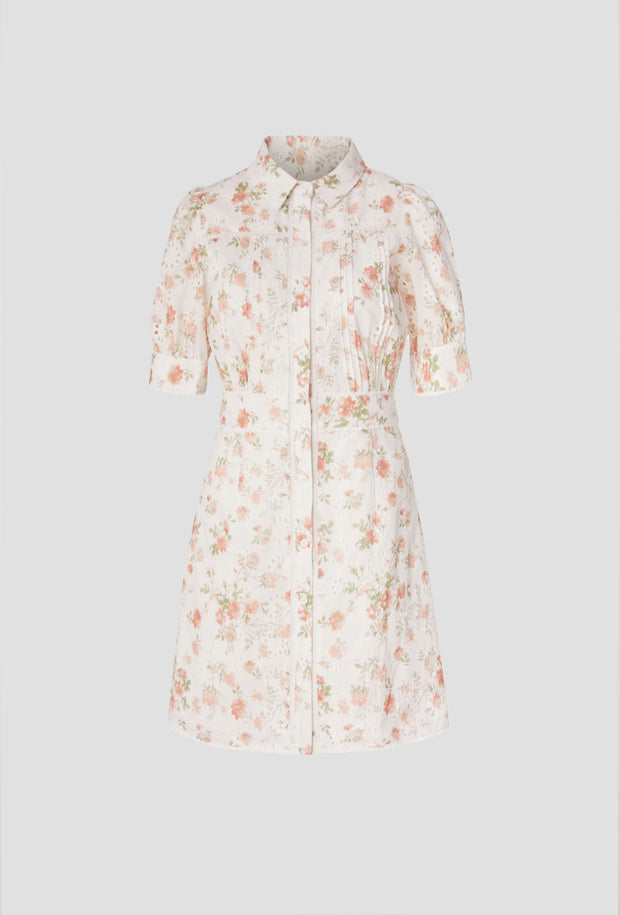 Juno Dress - White Rose Print