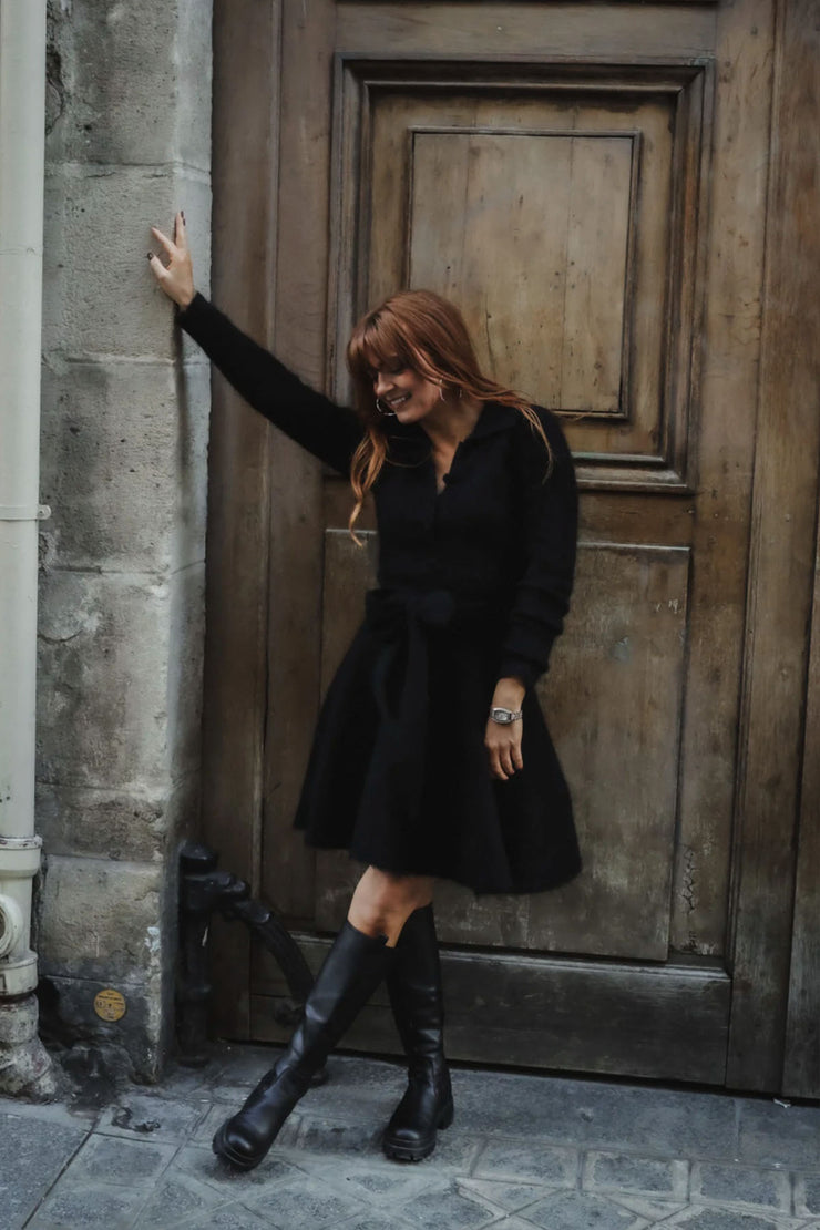 Bon Weekend Knit Dress - Black