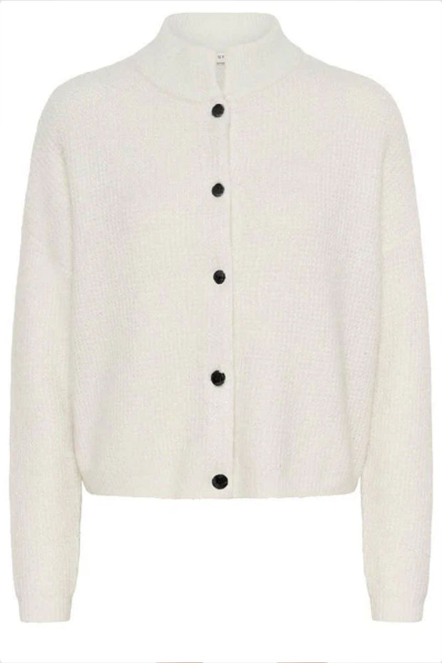 GZAlpha Shimmer Cardigan - Ivory with Lurex