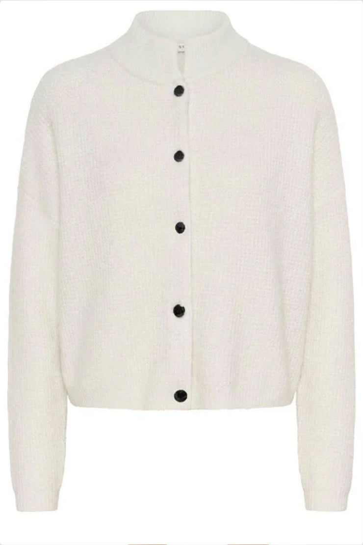 GZAlpha Shimmer Cardigan - Ivory with Lurex