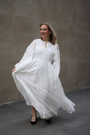 Long Ranch Dress - White
