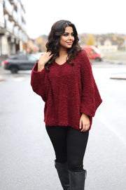 Dream wide sweater - Bordeaux