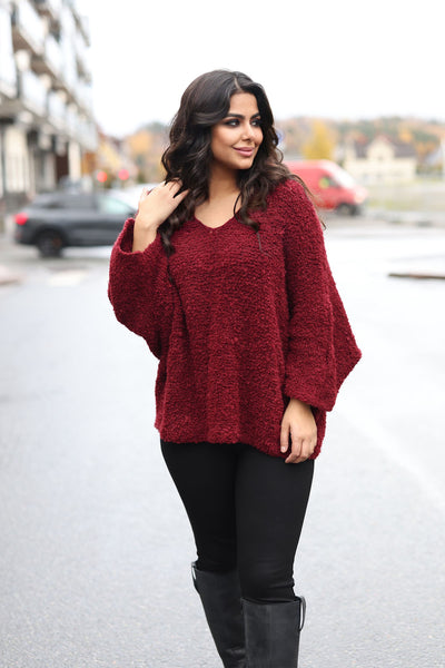 Dream wide sweater - Bordeaux