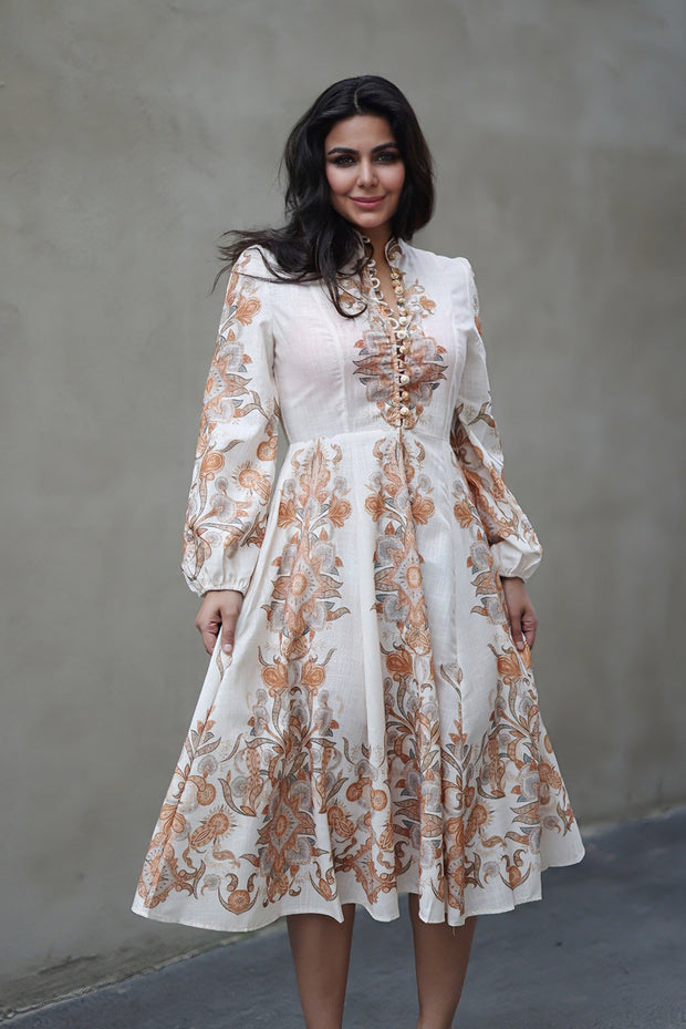 The Paisley Dress - Cream