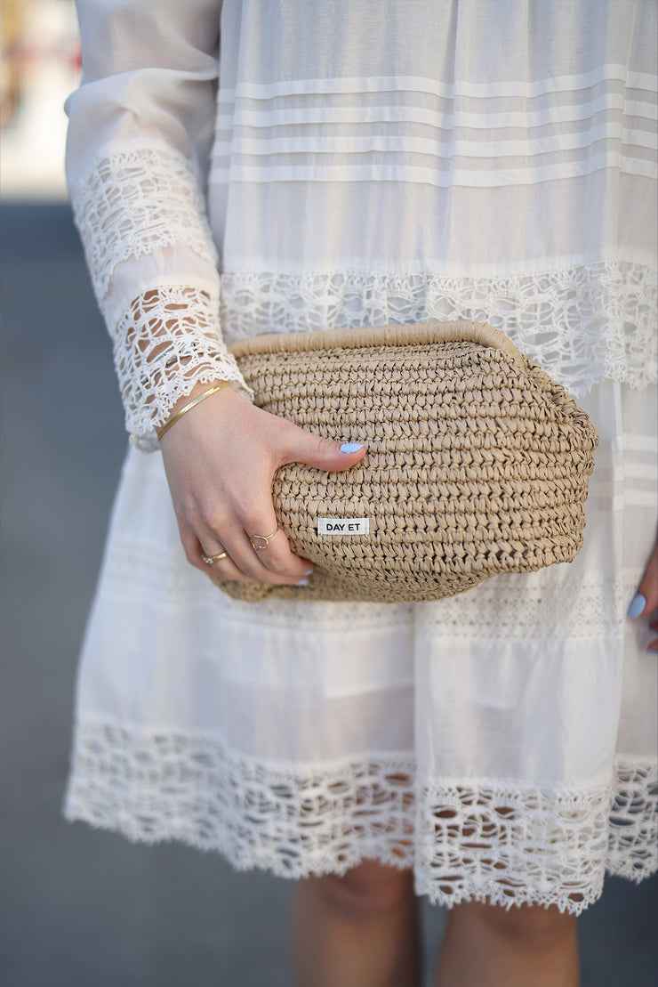 Crochet Clutch - Coriander Beige