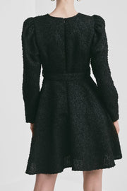 Boucle Belt Dress - Black