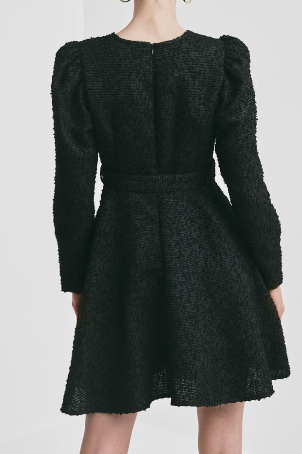 Boucle Belt Dress - Black
