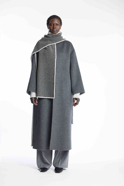 Blair Knitted Scarf - Grey Melange