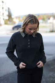 GZManzi Deco Polo Pullover - Deep Graphite