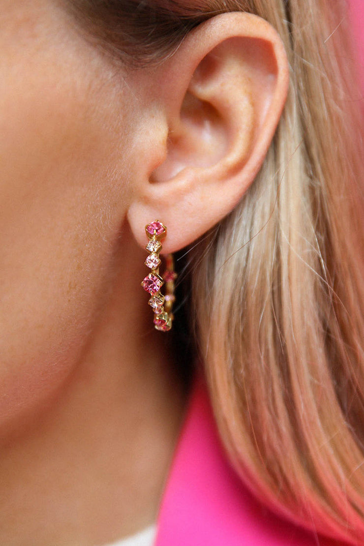 Mini Antonia Earrings - rose combo