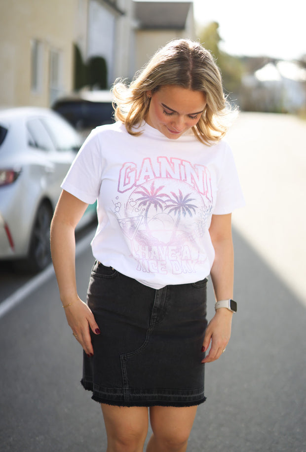 Basic Jersey Cocktail Relaxed T - Shirt - Bright White