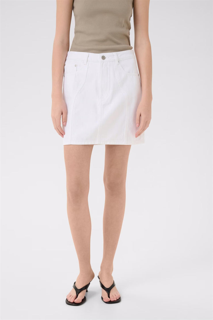 GZAsher HW Mini Skirt - Bright White