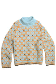 Norwegian Wool Turtleneck - Blue Mix