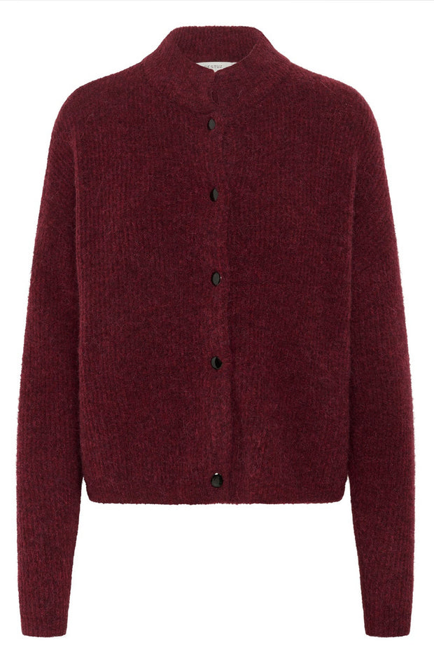 Alphagz Short Cardigan - Blood Red Mélan