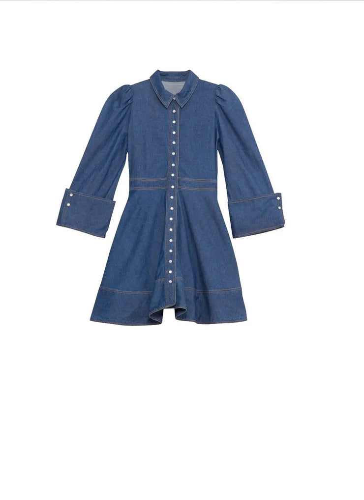 Denim Mini Dress - French Blue