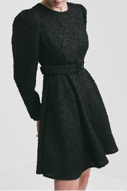 Boucle Belt Dress - Black