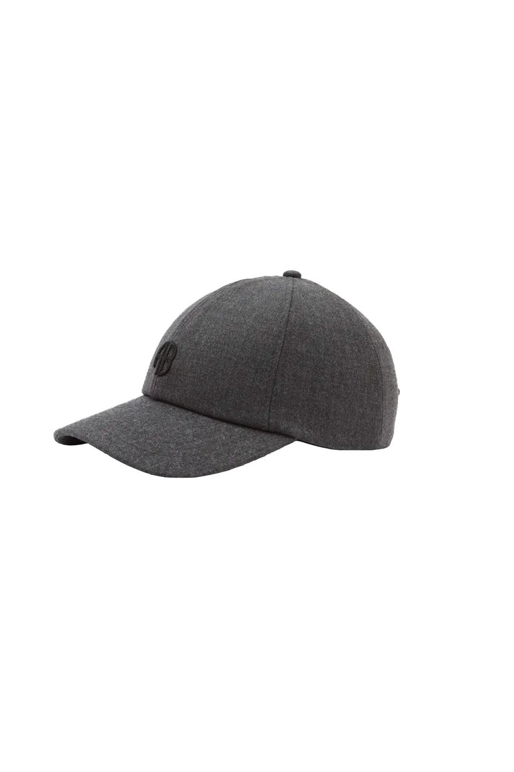 Jeremy Baseball Cap AB Wool  - Dark Heather Grey
