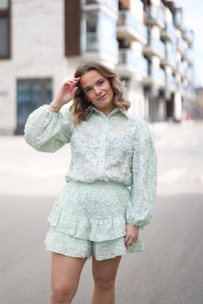 Shirt & Skirt - Mint