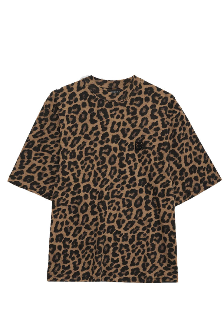 Avi Tee - Black and Brown Leopard