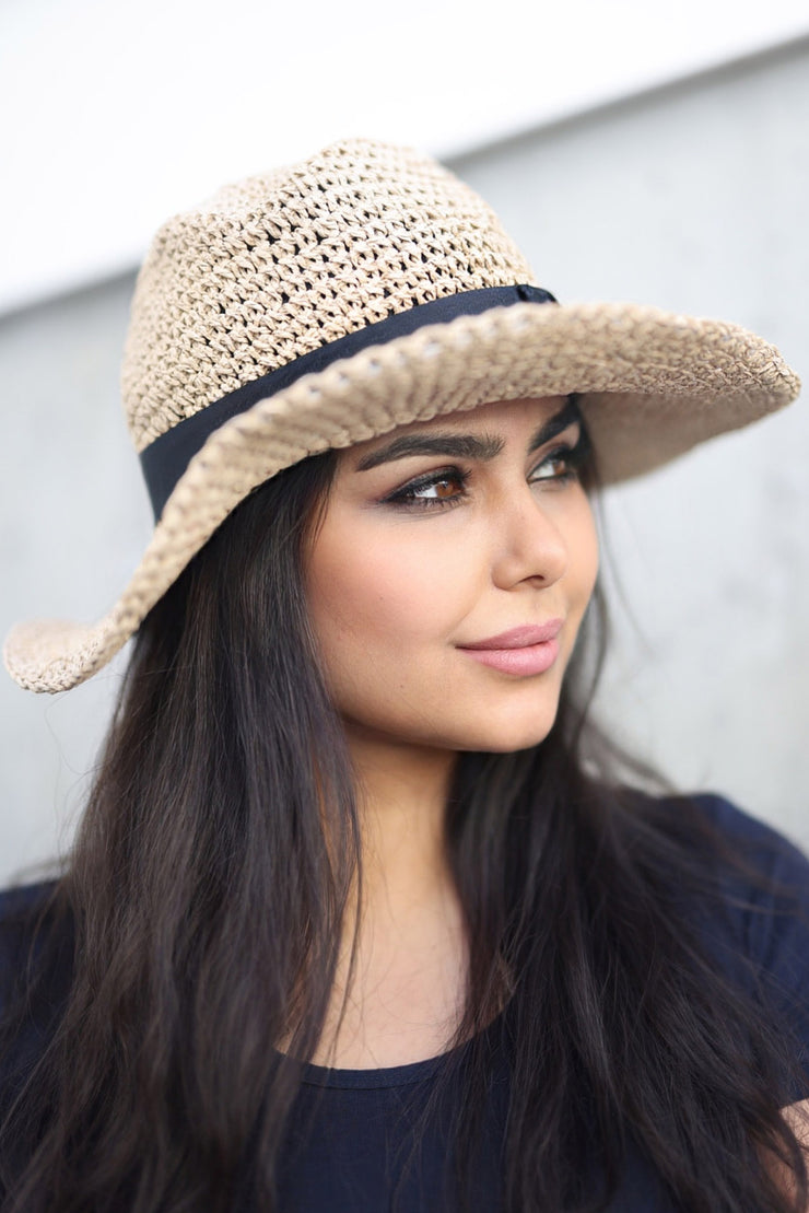 Raffia Crochet Hat
