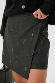 GZadria MW Wrap Skirt - Dark Grey Melange