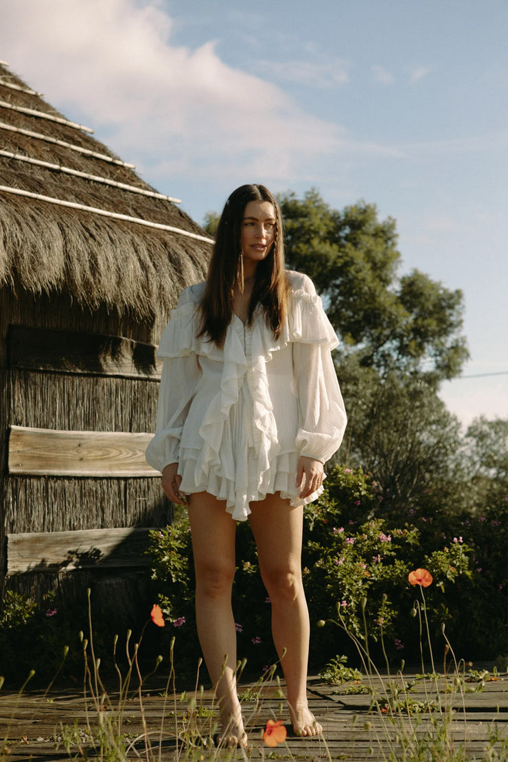 Frill Blouse - Offwhite