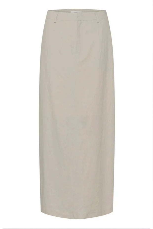 LizaGZ Linen HW Skirt - Ancient Scroll