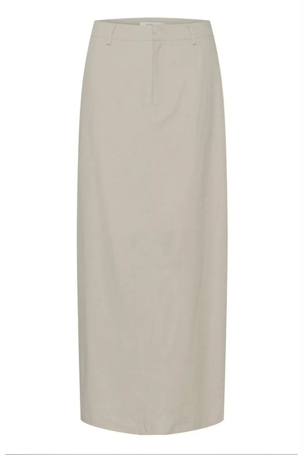 LizaGZ Linen HW Skirt - Ancient Scroll