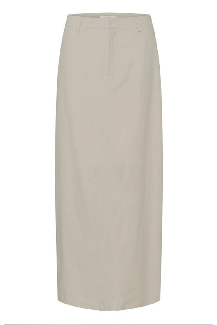 LizaGZ Linen HW Skirt - Ancient Scroll