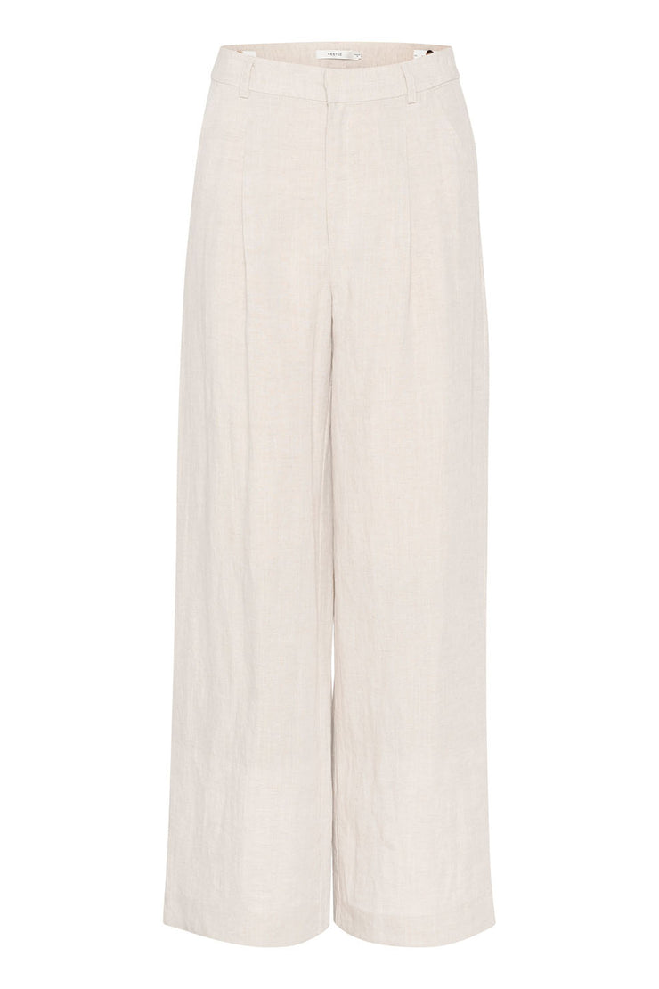 LizaGZ Linen HW Pants - Tammy Light Sand