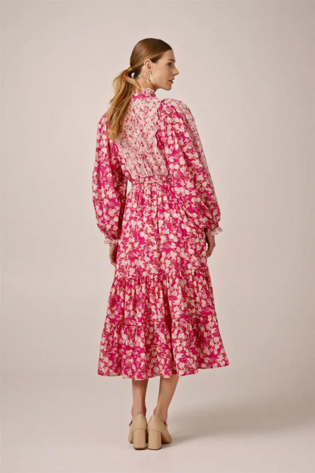 Cotton Slub Midi Dress - Poppy Meadow