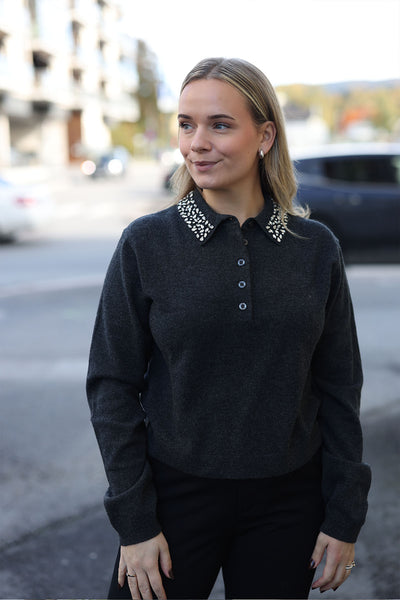 GZManzi Deco Polo Pullover - Deep Graphite