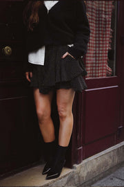 Stardust Skirt Shorts - Black /Silver