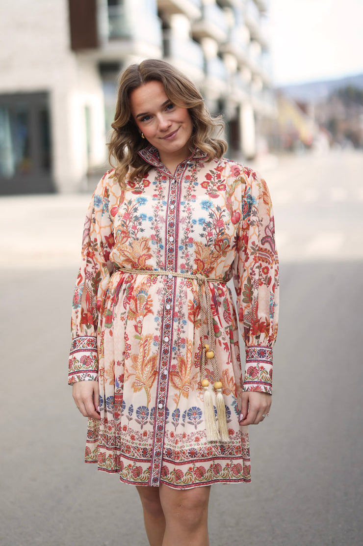 Short Dress With Linning - Red