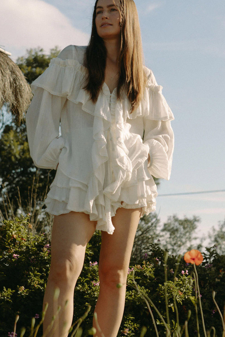 Frill Blouse - Offwhite