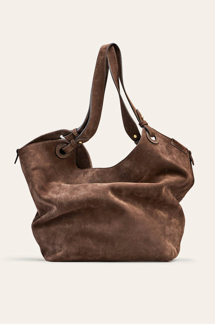 Soho Shoulder Bag - Umber Suede