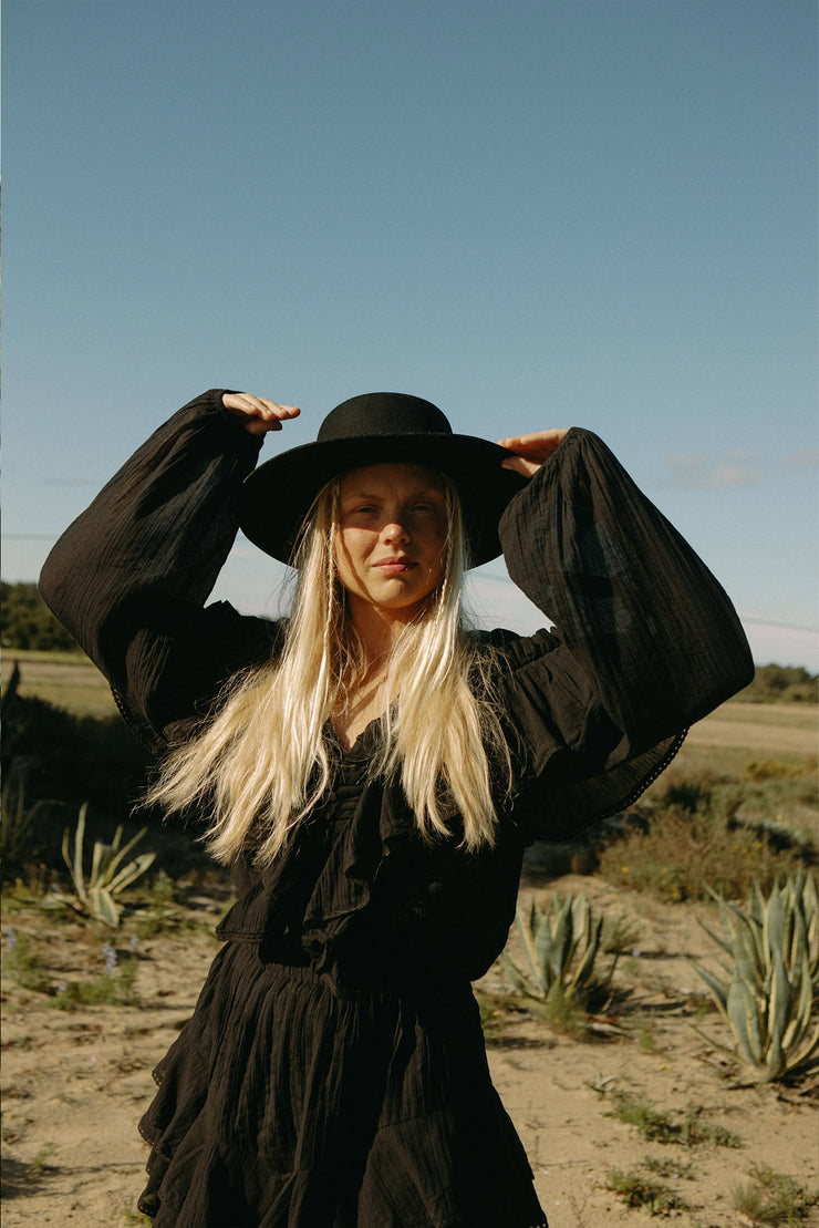 Frill Blouse - Black