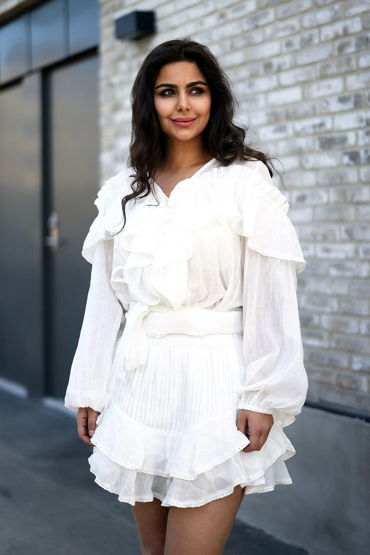 Frill Blouse - Offwhite