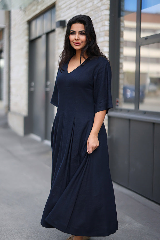 Inda Dress - Navy