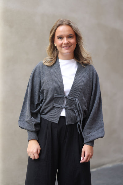 Ina Cardigan - Grey Melange